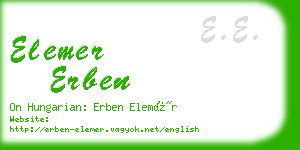 elemer erben business card